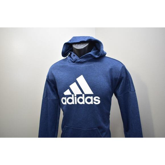Adidas Hoodie CimaWarm Blue Performance Athletic Mens Size Small - Picture 2 of 9